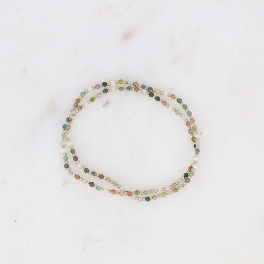 Bracelet élastiqué petites perles naturelles ( 3 coloris )