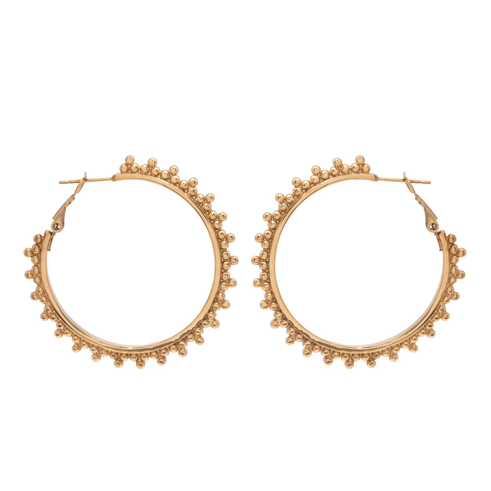 Boucles d'oreilles créoles billes