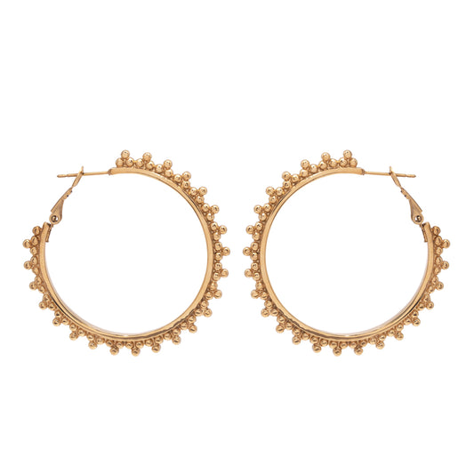 Boucles d'oreilles créoles billes