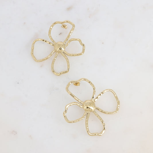Boucles d'oreilles Fleur 4 pétales