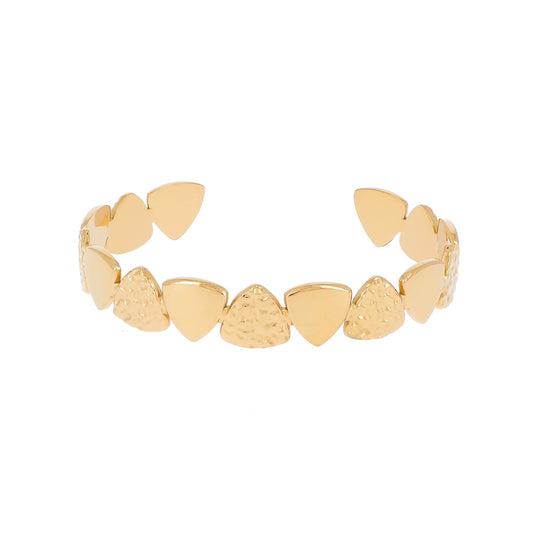 Bracelet jonc triangles (2 coloris)