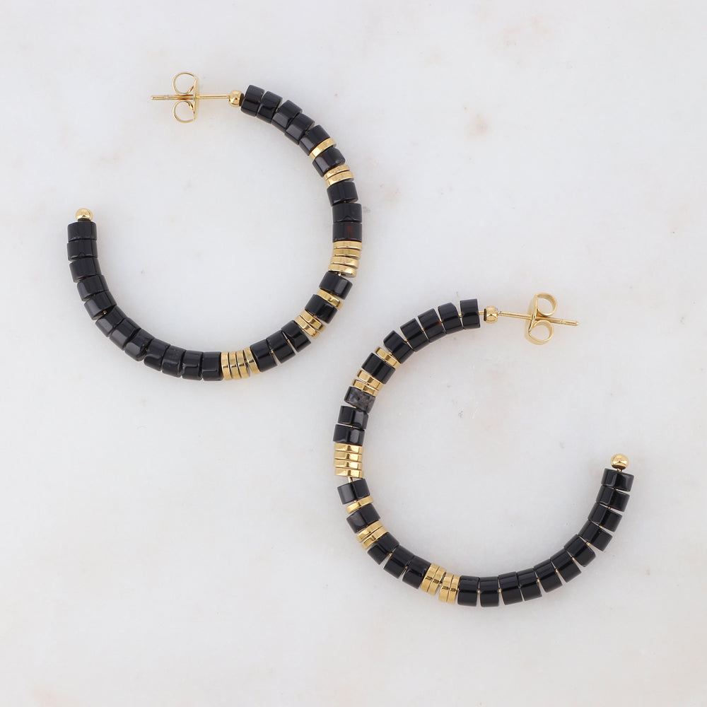 Boucles d'oreilles créoles Olivia ( 3 coloris )