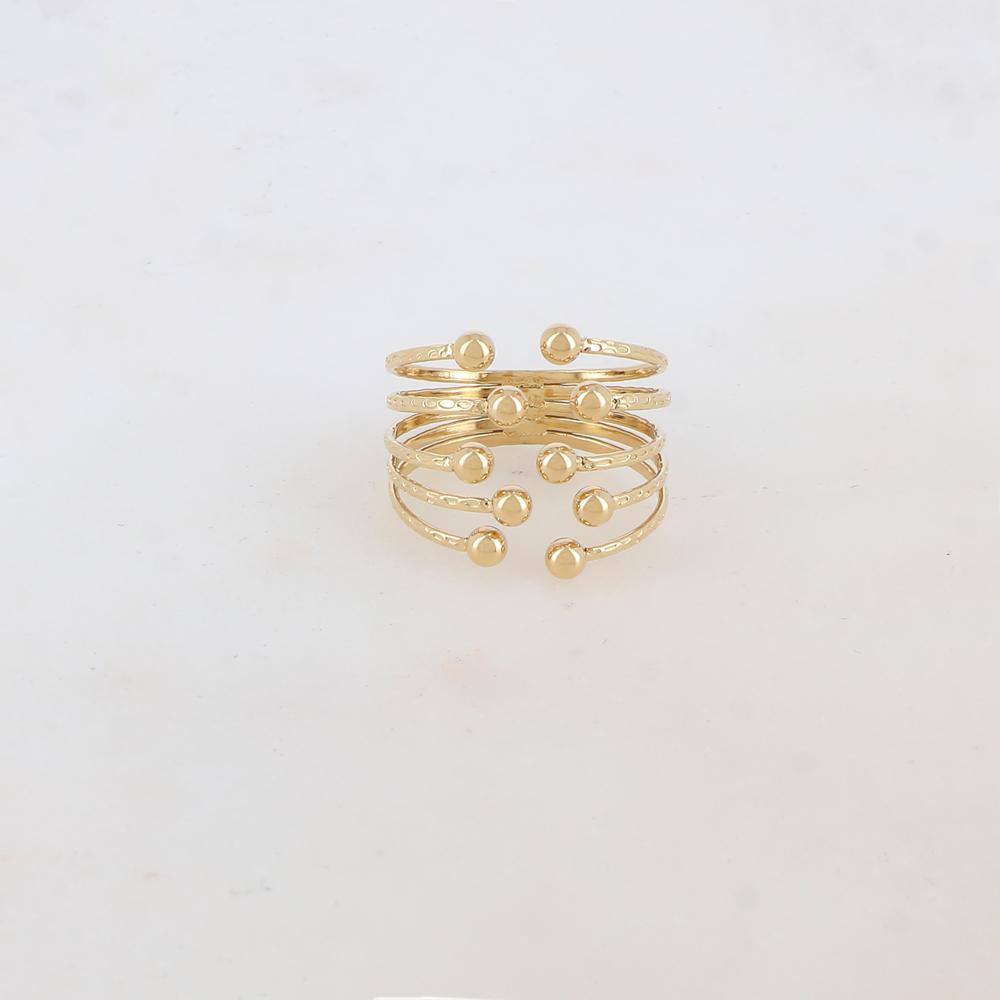 Bague multi rangs petites boules