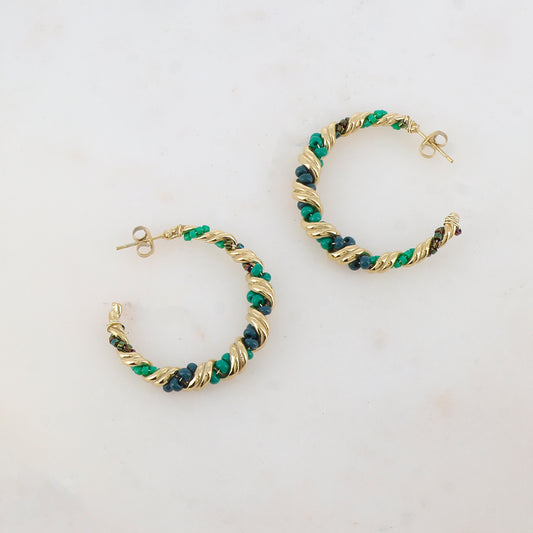 Boucles d'oreilles créoles Caro
