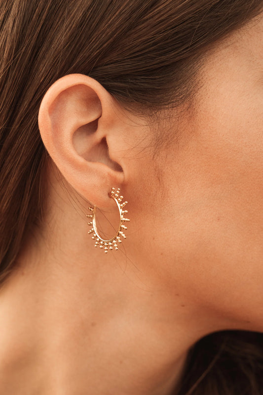 Boucles d'oreilles créoles soleil