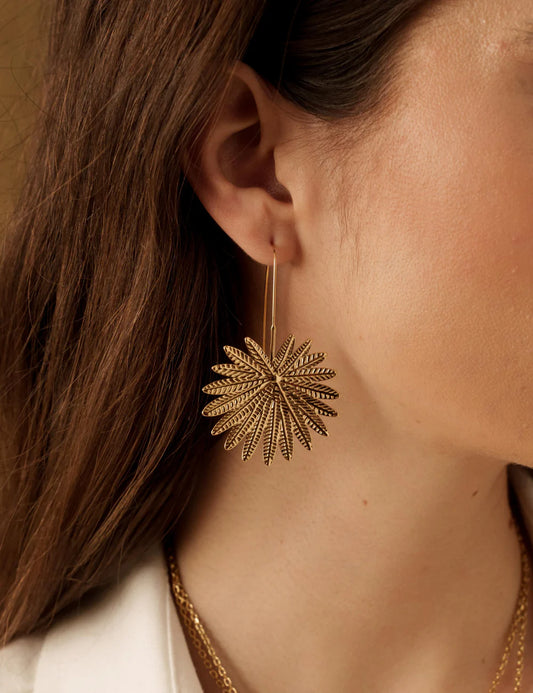 Boucles d'oreilles feuillage