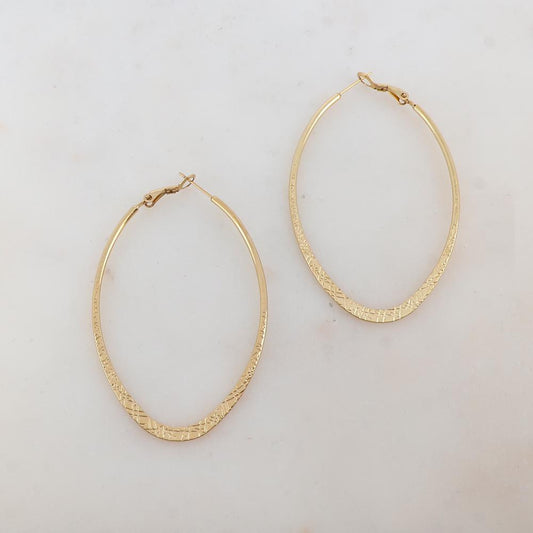 Boucles d'oreilles Lola - grand format - texturé