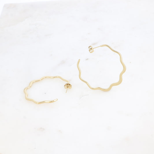 Boucles d'oreilles créoles Ondine