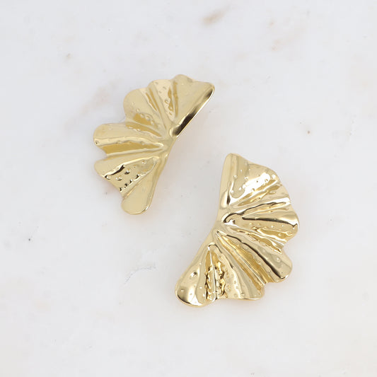 Boucles d'oreilles demi cercle ondulé