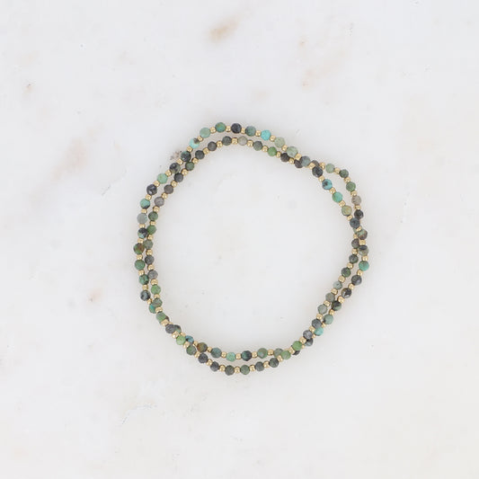 Bracelet élastiqué petites perles naturelles ( 3 coloris )