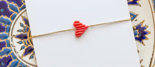 Bracelet en macramé en forme de Coeur - Small ( 18 coloris )