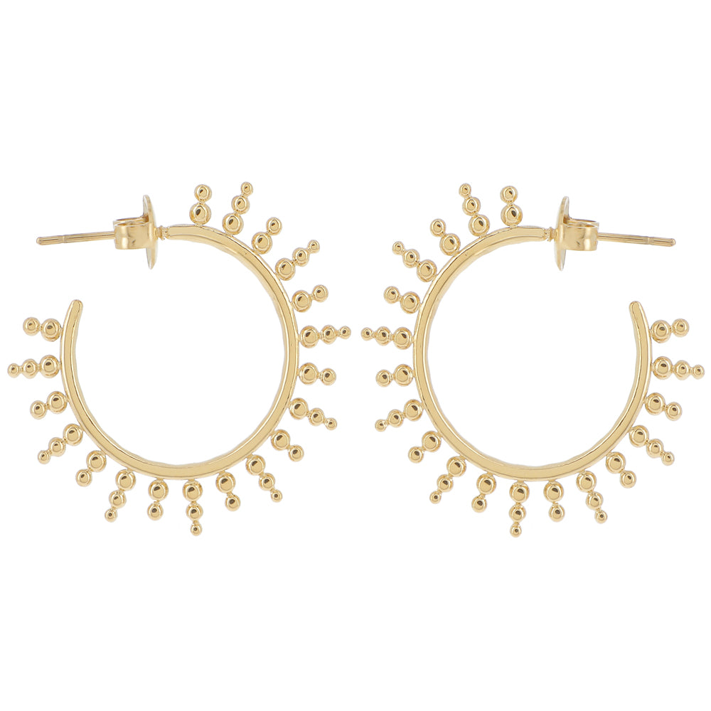 Boucles d'oreilles créoles soleil