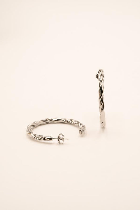 Boucles d'oreilles créoles torsadées Meryl