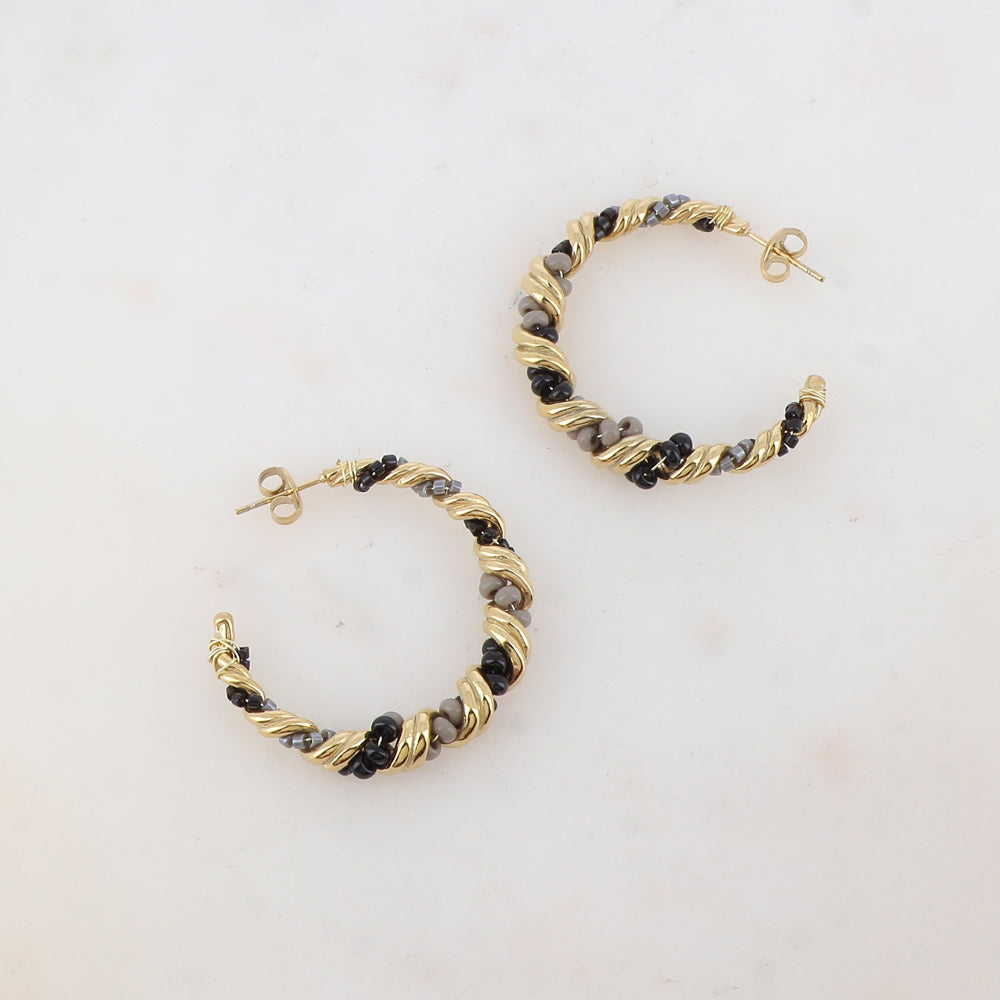 Boucles d'oreilles créoles Caro
