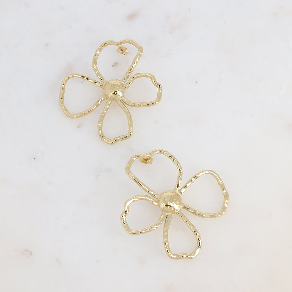 Boucles d'oreilles Fleur 4 pétales