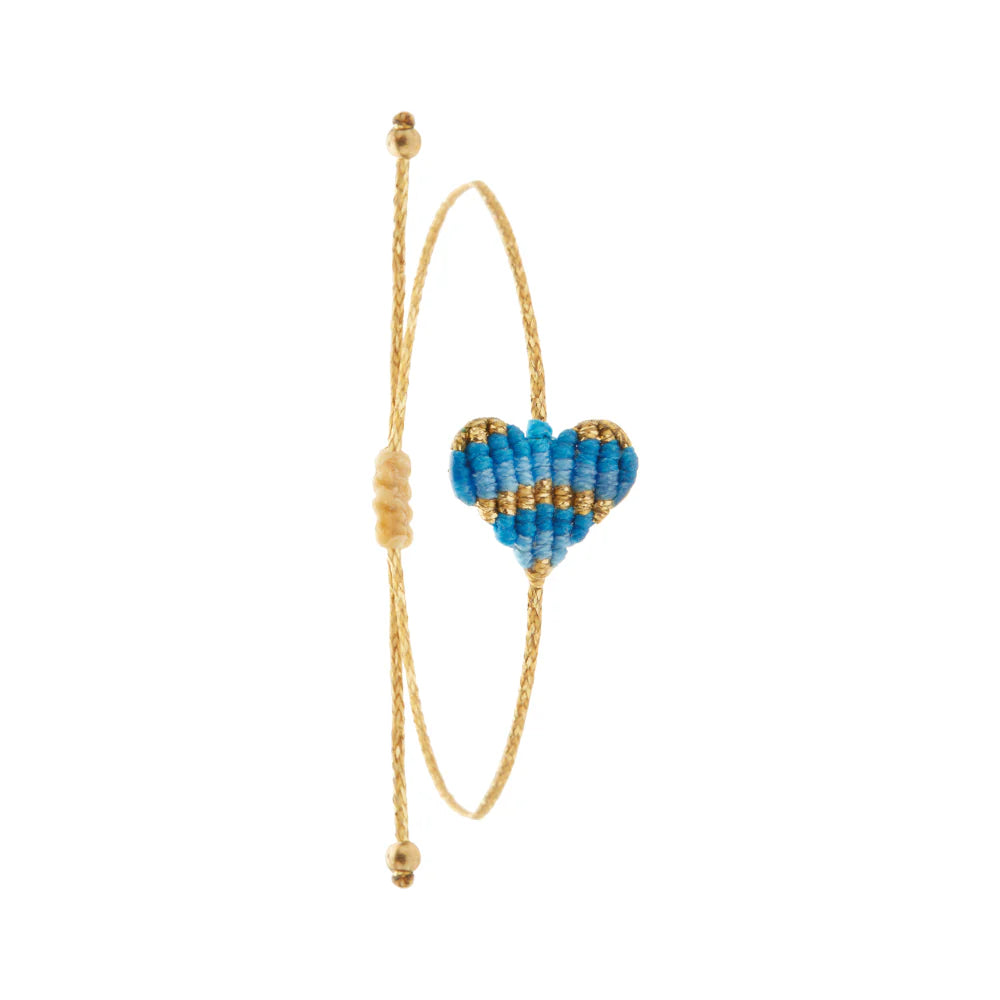 Bracelet en macramé en forme de Coeur - Medium ( 19 coloris )