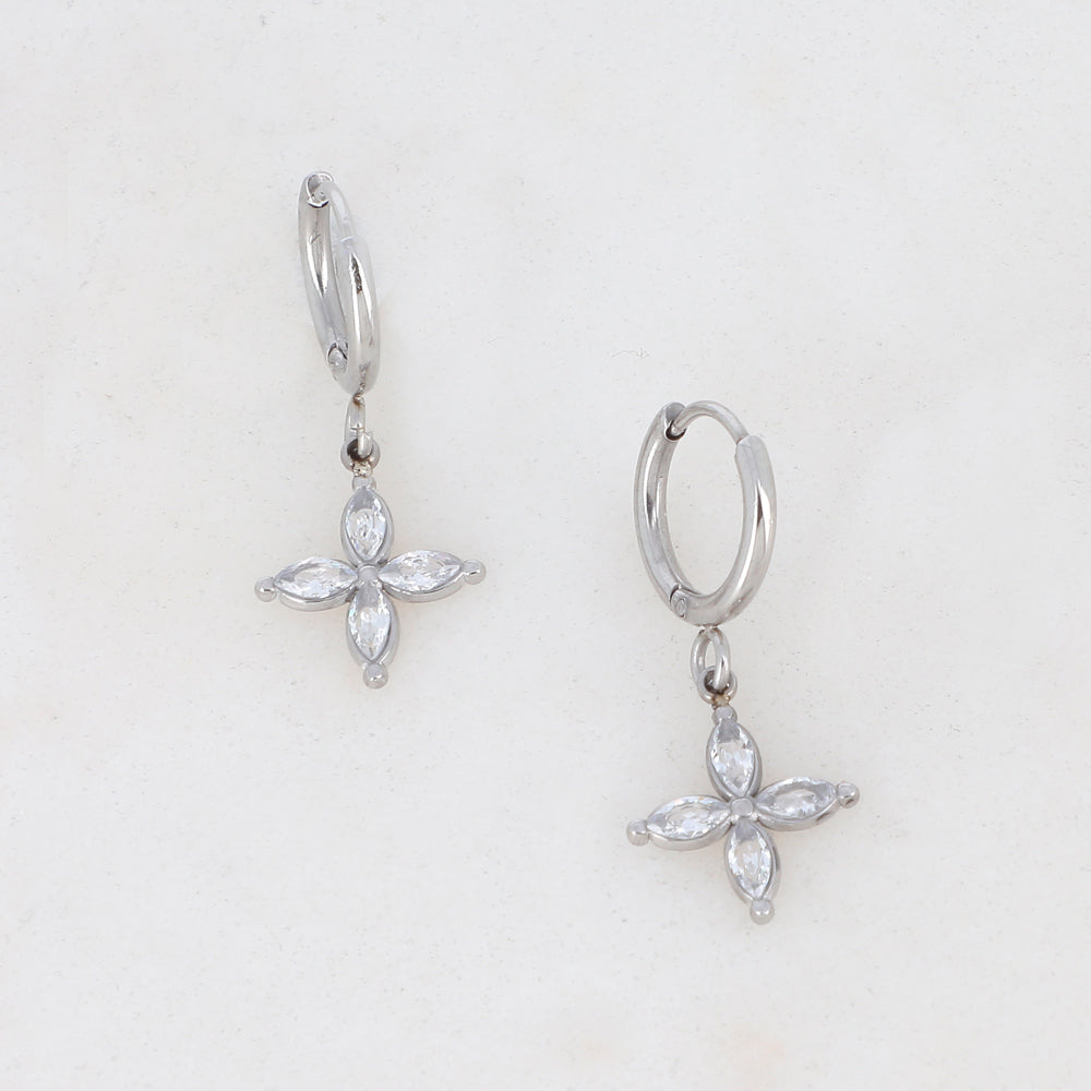 Boucles d'oreilles Kali - version argentée