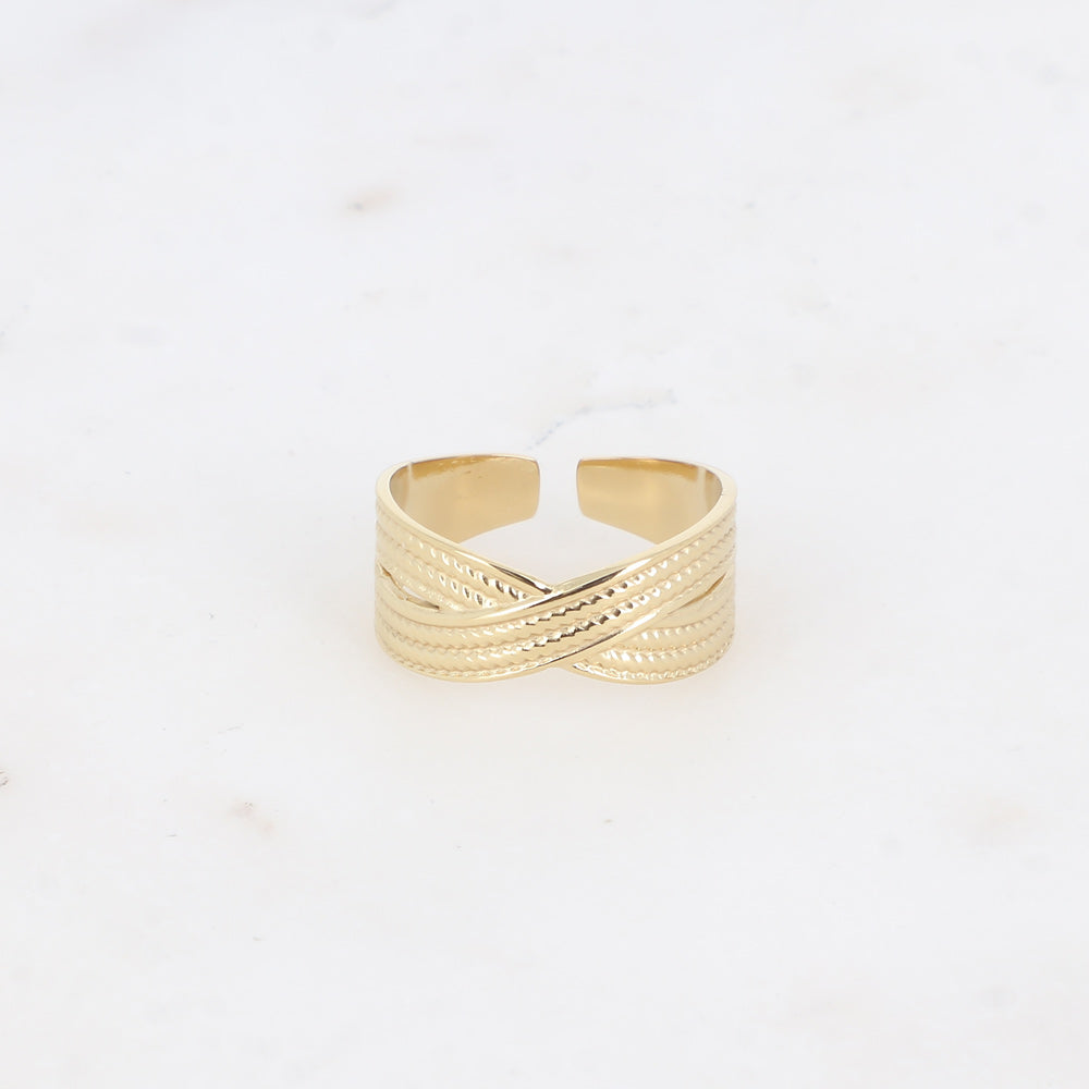 Bague anneaux croisés