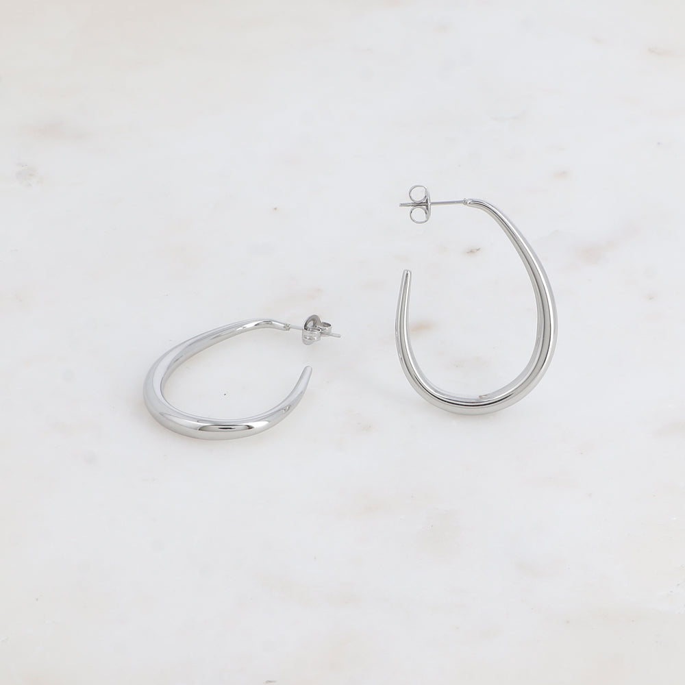 Boucles d'oreilles créoles Laurie (2 coloris)