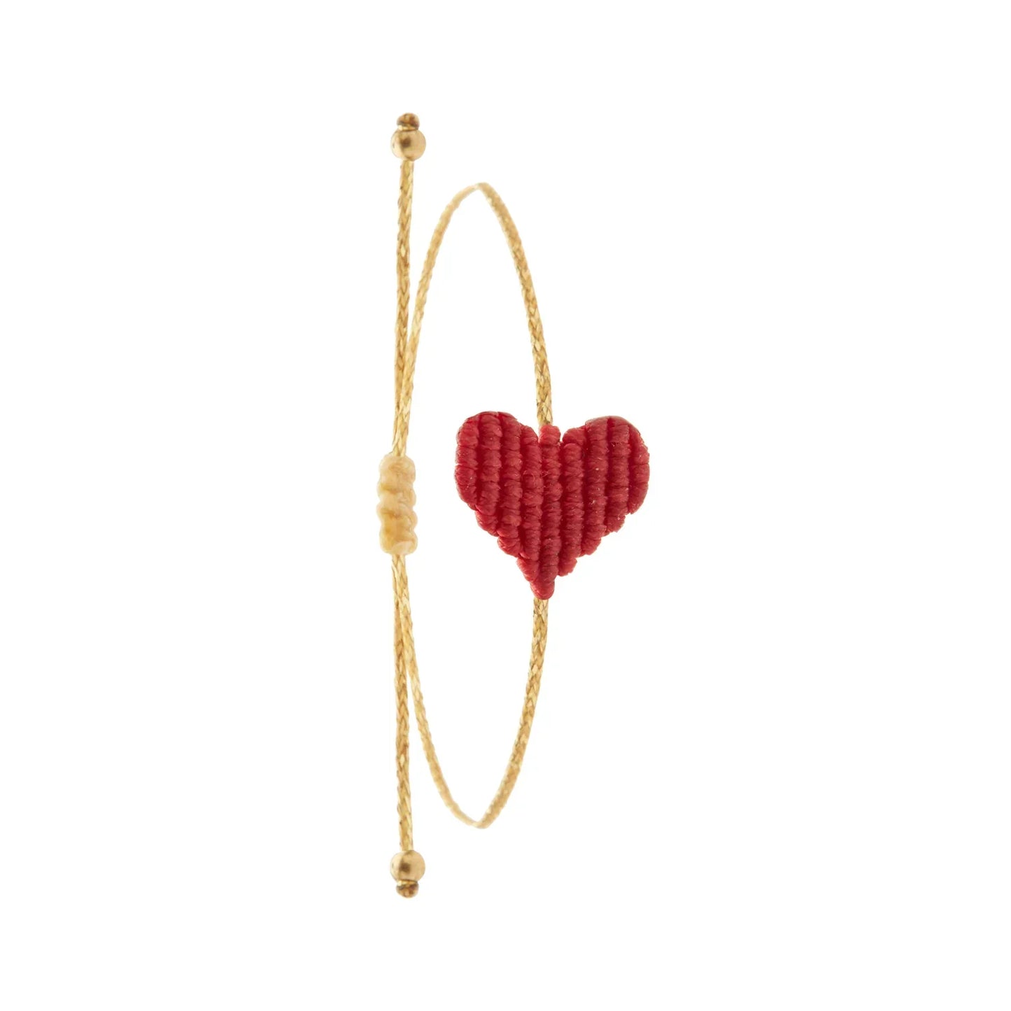 Bracelet en macramé en forme de Coeur - Medium ( 19 coloris )