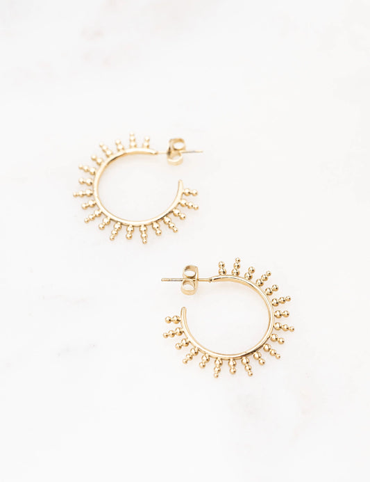 Boucles d'oreilles créoles soleil