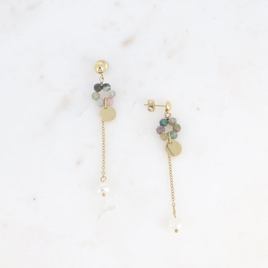 Boucles d'oreilles Mousse ( 3 coloris )