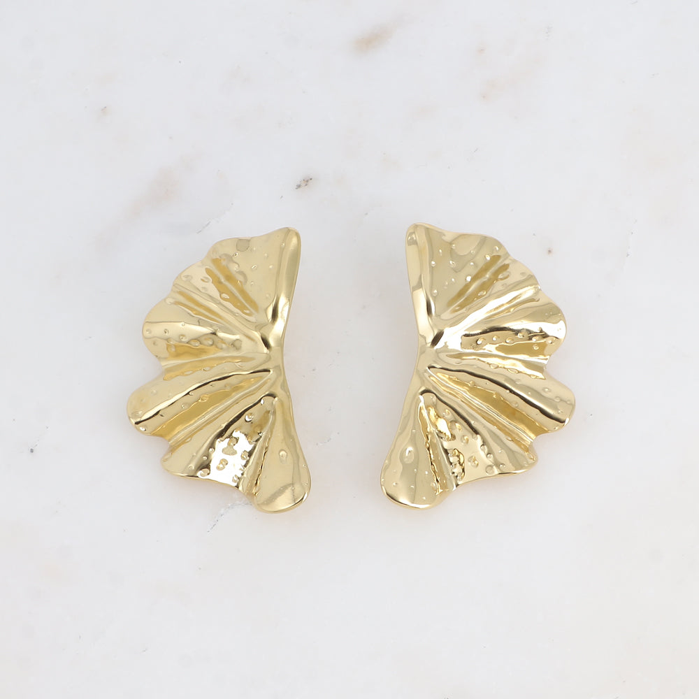Boucles d'oreilles demi cercle ondulé