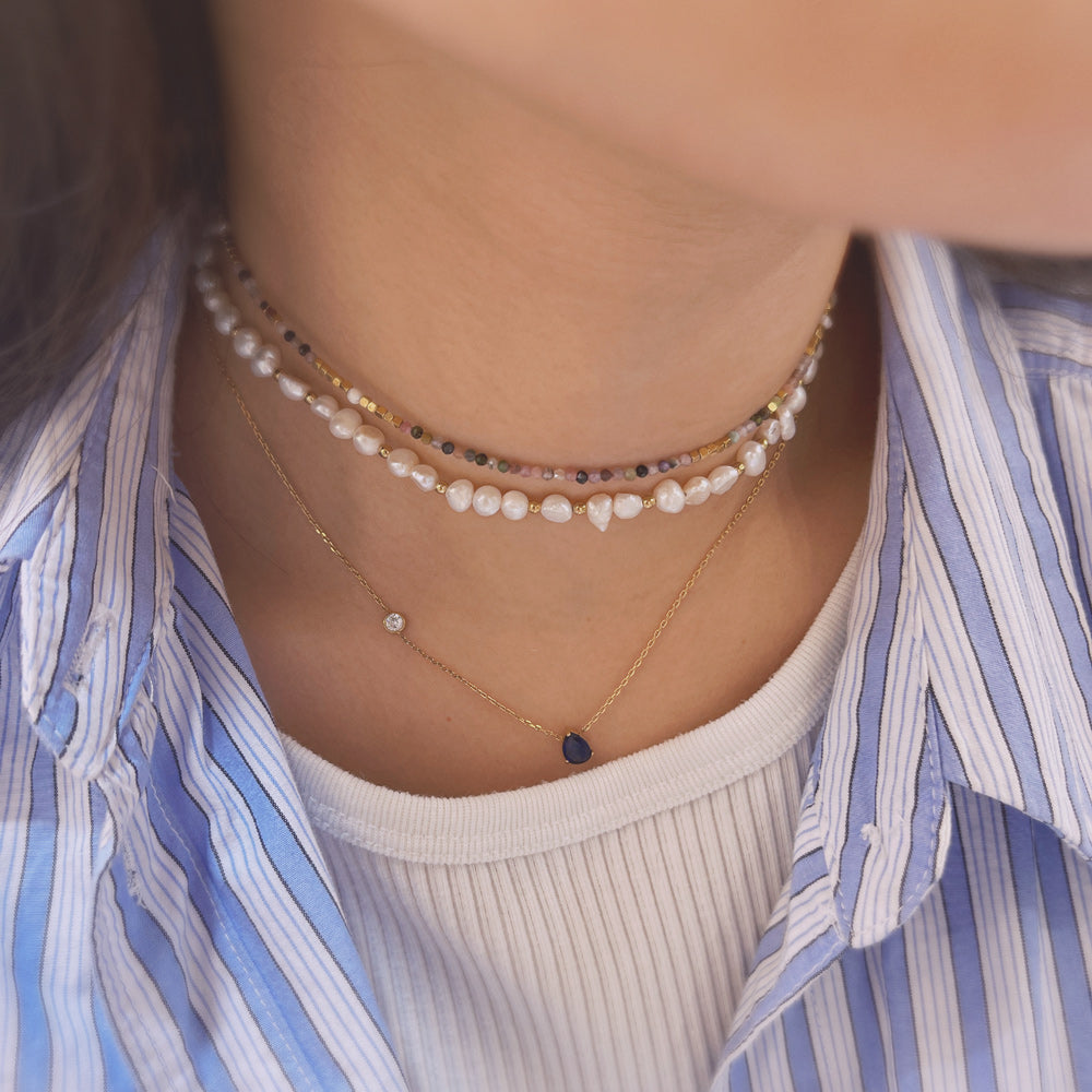 Bracelet Celine - bracelet double tour / collier choker