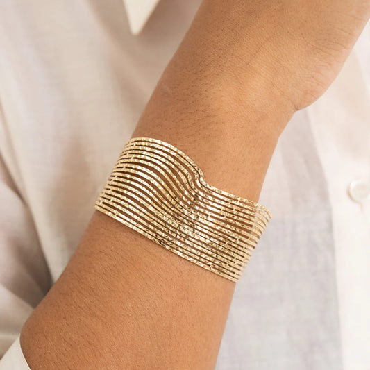 Bracelet manchette vague