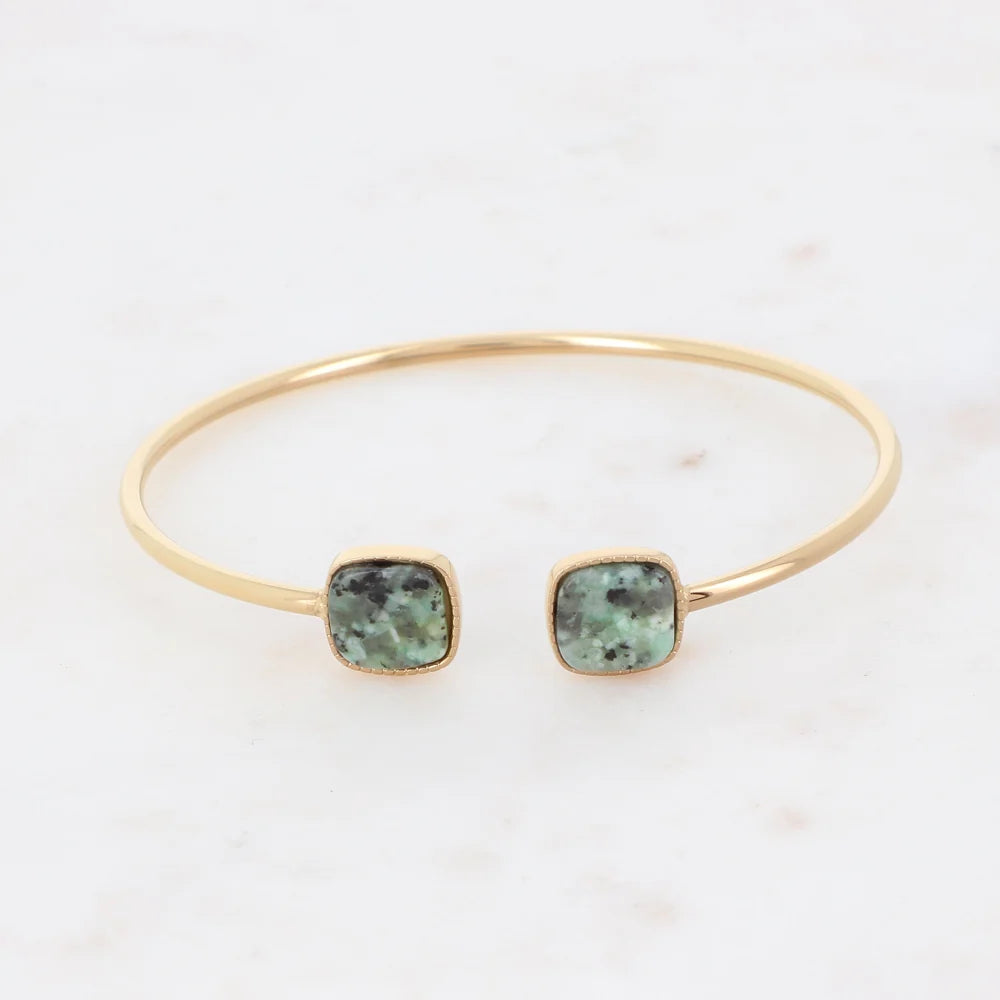 Bracelet jonc - carrés