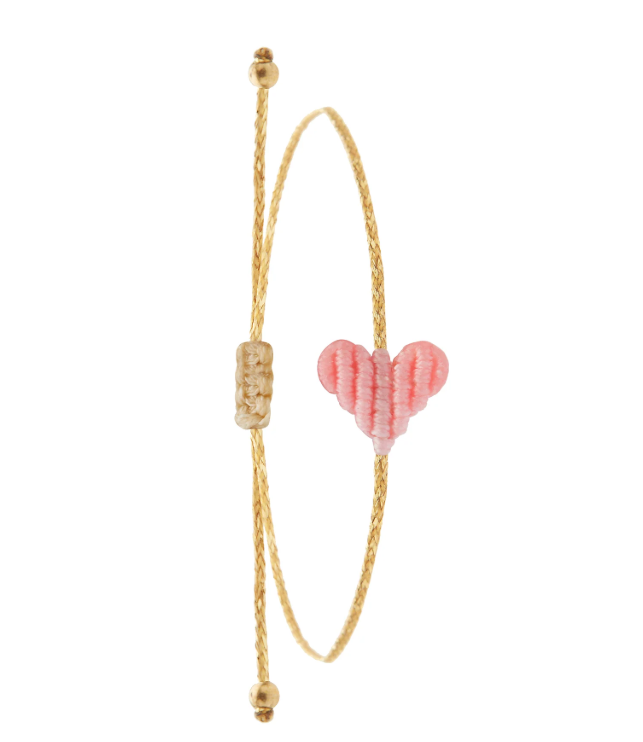 Bracelet en macramé en forme de Coeur - Small ( 24 coloris )