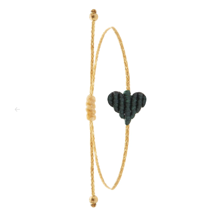 Bracelet en macramé en forme de Coeur - Small ( 24 coloris )