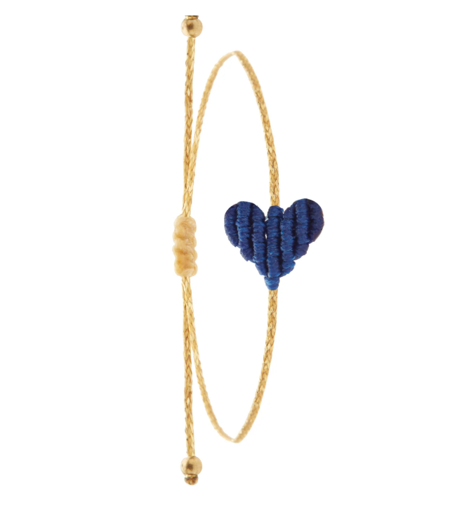 Bracelet en macramé en forme de Coeur - Small ( 24 coloris )