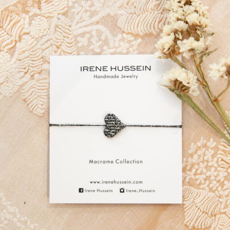 Bracelet en macramé en forme de Coeur - Medium ( 19 coloris )