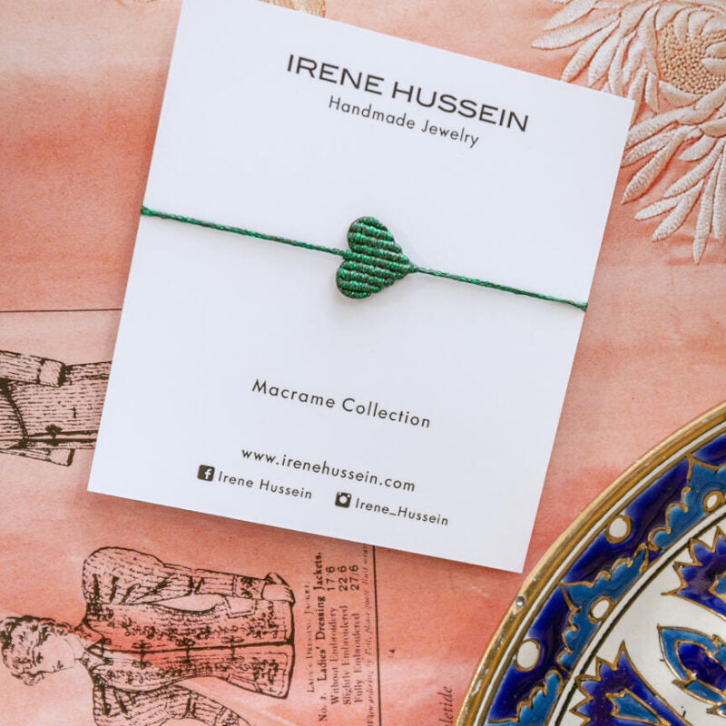 Bracelet en macramé en forme de Coeur - Medium ( 19 coloris )