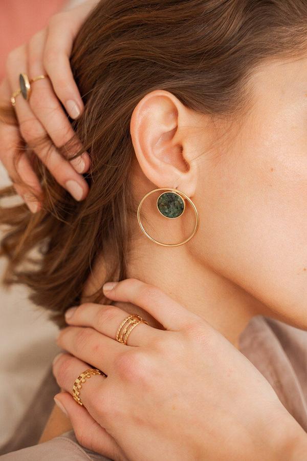 Boucles d'oreilles Kleo - argenté ( 2 coloris )
